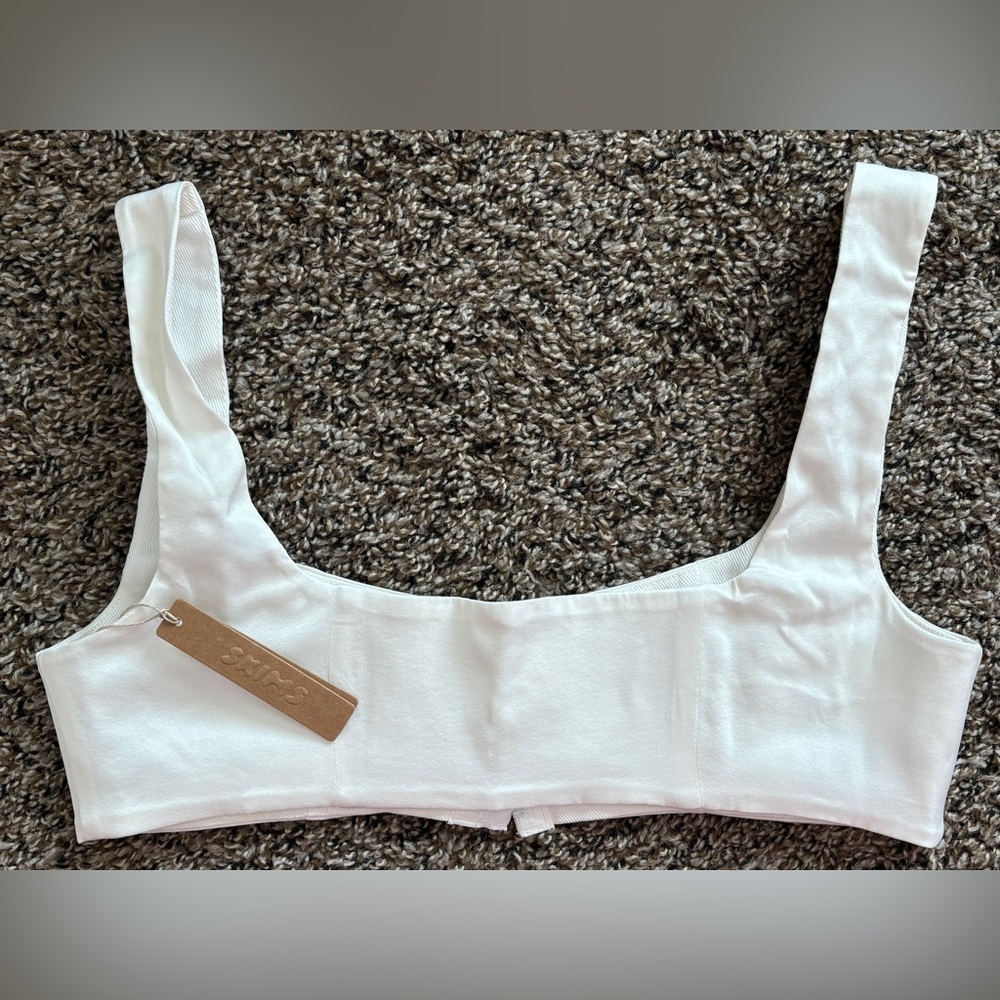 NWT • Skims • Bridal Lingerie Square Neck Corset Top • Marble • Medium
